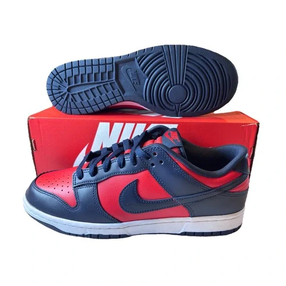 Nike Dunk Low Retro University Red Obsidian Sneakers DV0833-601 Mens Size 10 NEW - Picture 5 of 11